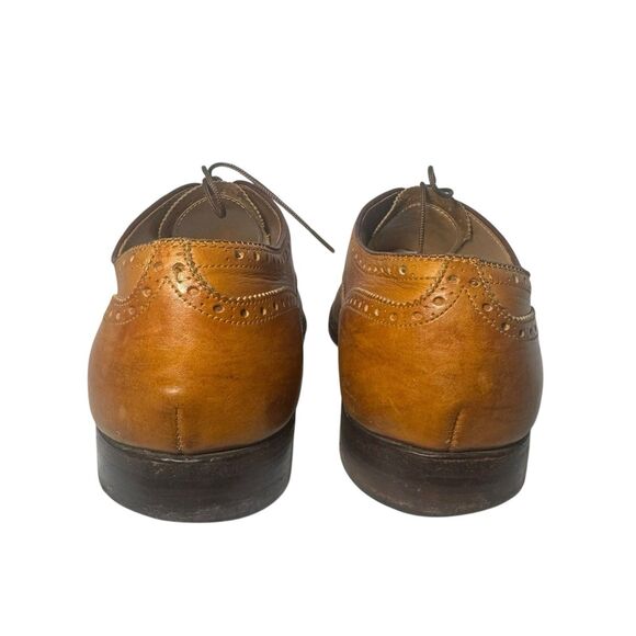Vtg ALDEN 911 Medallion Tip Calfskin Leather Shoes Oxfords Size 11 D